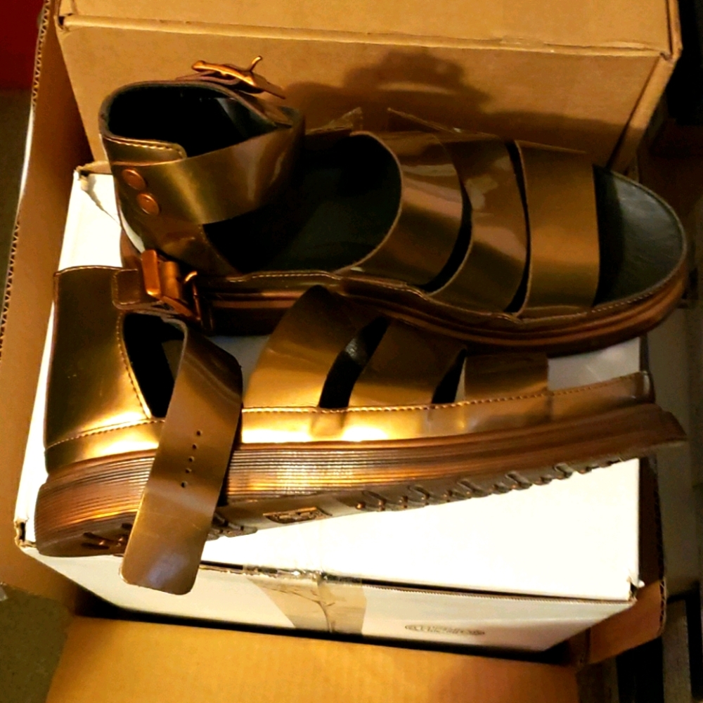 Dr Martens Clarissa Gladiator Sandals Bronze Womens size 10
